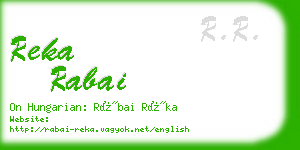 reka rabai business card